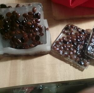 Coffee bean coaster set